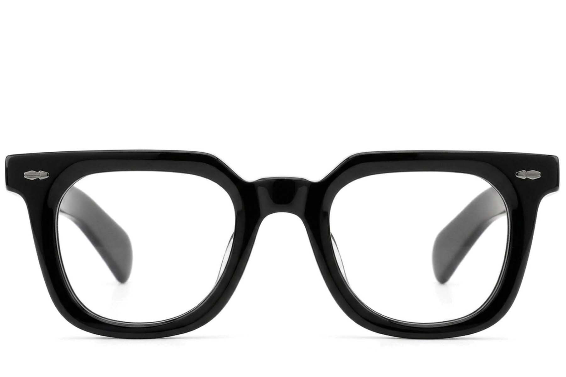 Rectangular Black Acetate Glasses #BS522-0628