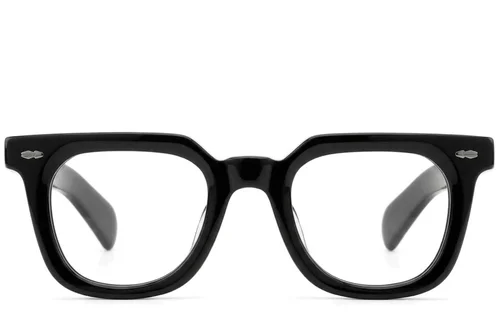 Rectangular Black Acetate Glasses #BS522-0628