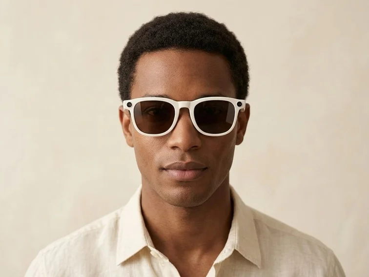 G2 Rectangular Cream TR90 Smart AI Sunglasses #BS705-0002