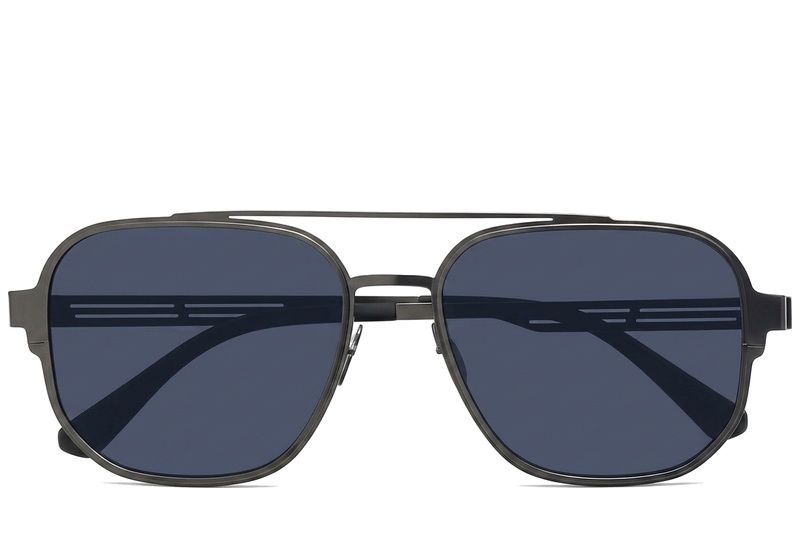 Occhiali da sole modello aviatore in metallo grigio #BS8240-0350