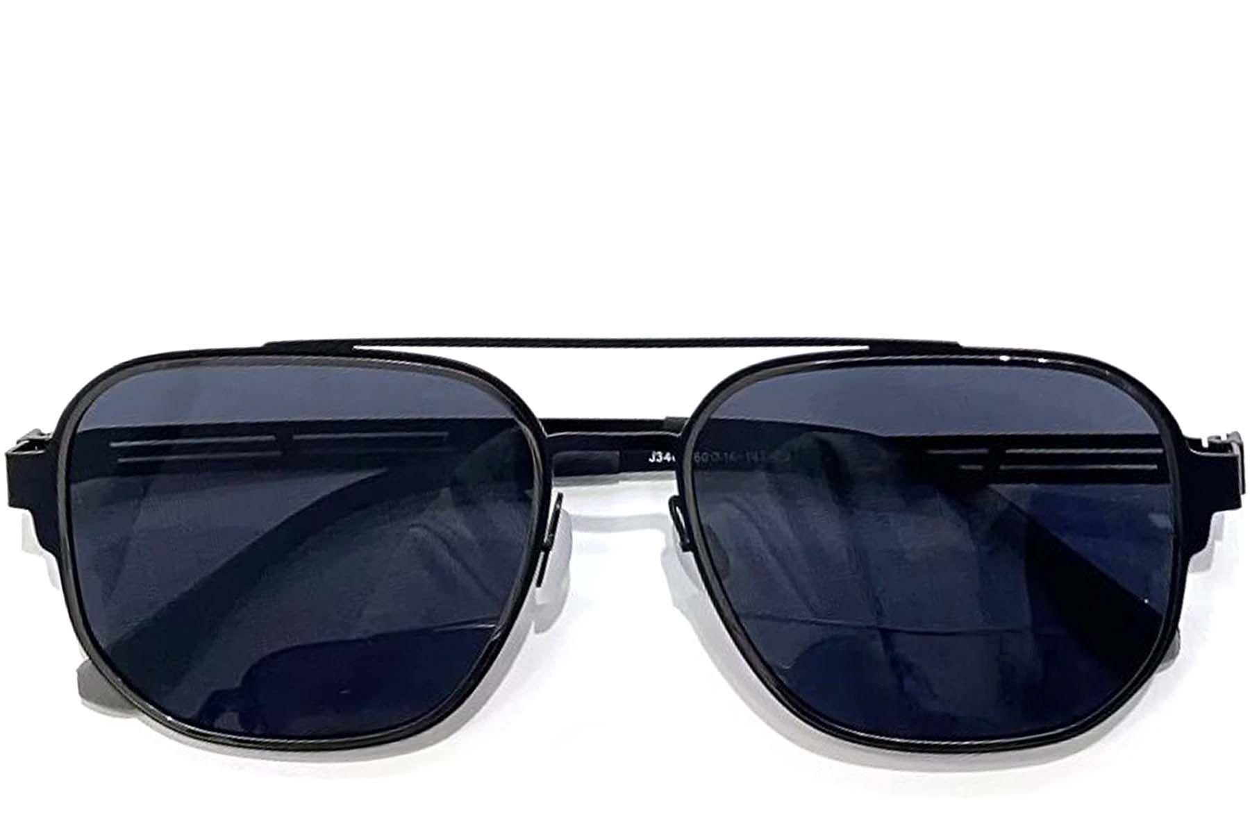 Occhiali da sole Aviator in metallo nero #BS8240-0351
