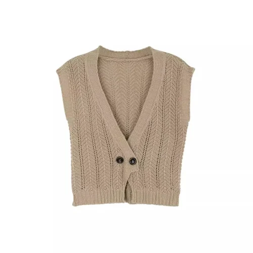 Women's V-Neck Knit Vest Cardigan for Spring Summer SSU-00013