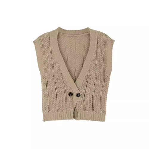 Women's V-Neck Knit Vest Cardigan for Spring Summer SSU-00013