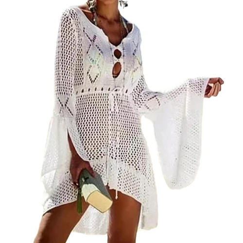 Lace Long Sleeve Maxi Dress Summer Beach Vacation