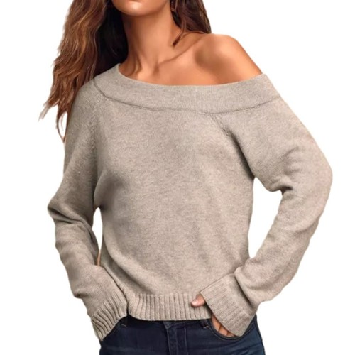 Women's Knit Pullover Long Sleeve Top - Lightweight Spring Summer SSU-00046