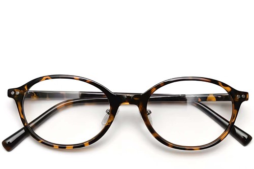 Oval Tortoiseshell TR90 Glasses #BS0423-0053