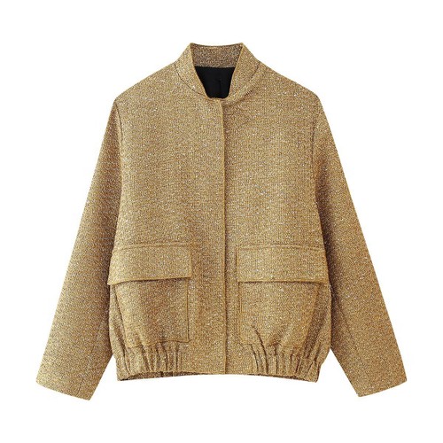 Chaqueta de lentejuelas - Prenda de abrigo clásica de moda para mujer KUN-00004