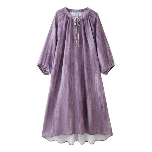 Linen Tie-Dye Maxi Dress - Bohemian Chic KUN-00141