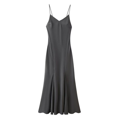 Satin Maxi Dress - Elegant & Versatile Long Skirt KUN-00101