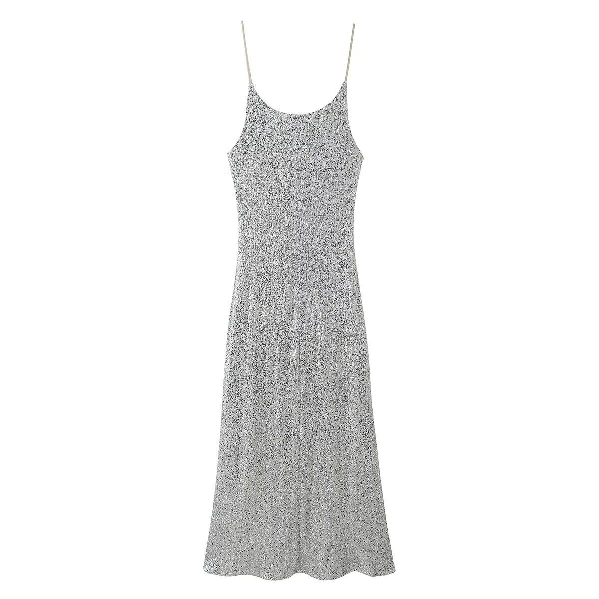 Robe nuisette ornée de sequins - Style européen KUN-00150