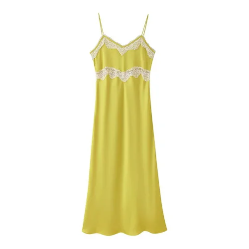 Women's Floral Lace Cami Midi Dress KUN-00060