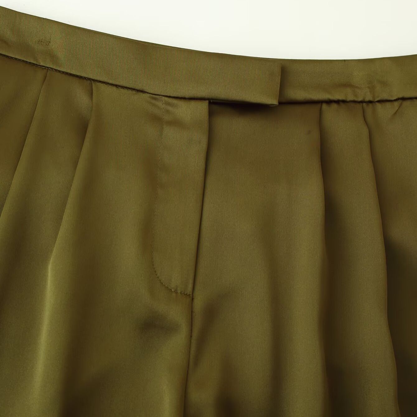 Satin Lace Trim Casual Shorts - Chic European Style KUN-00007