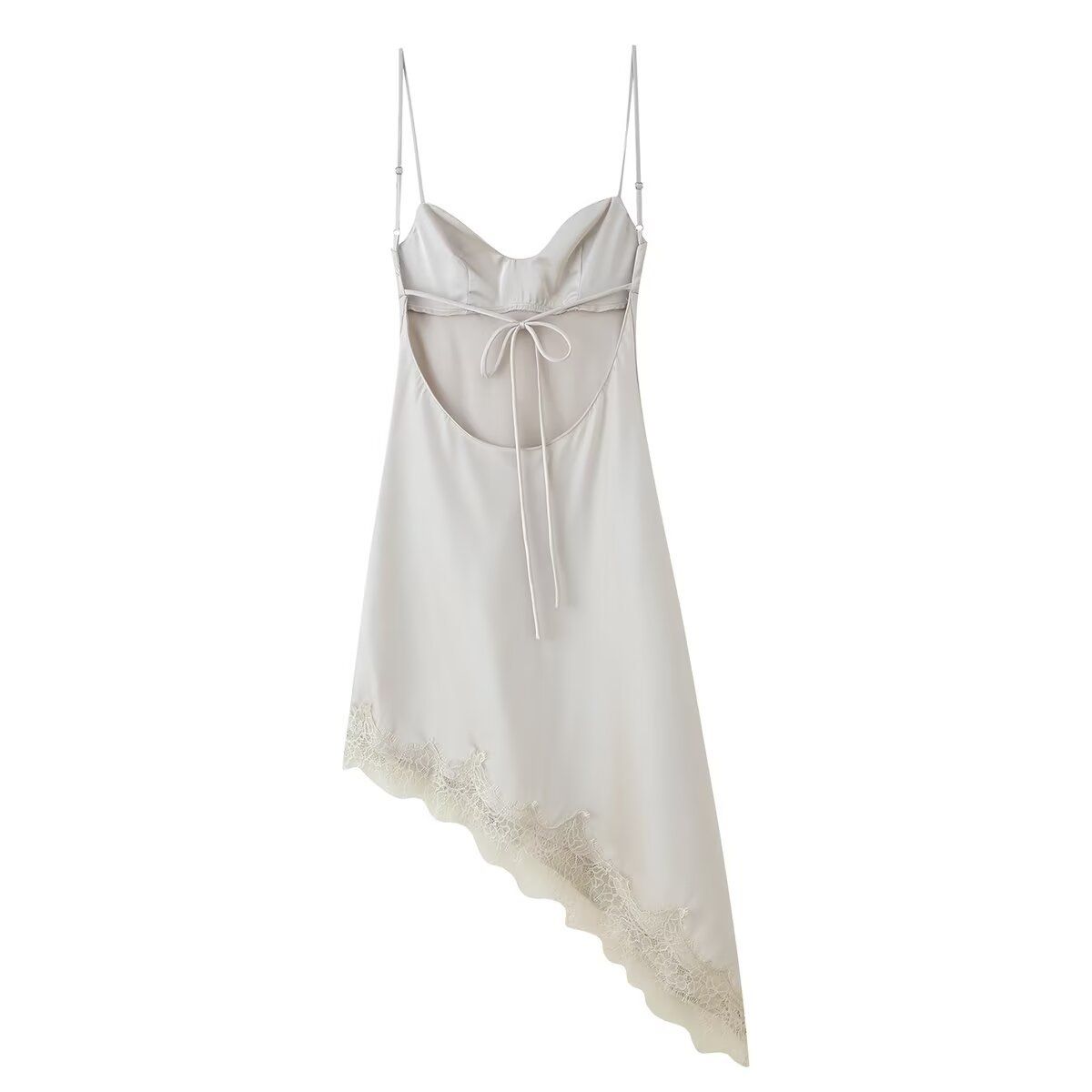 Robe en dentelle et satin, style européen polyvalent KUN-00019