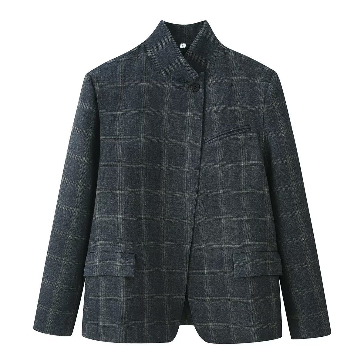 Blazer à carreaux pour femme - Chic décontracté tendance KUN-00025