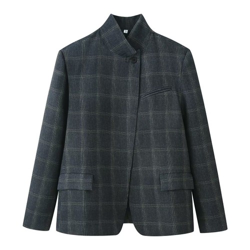 Blazer a cuadros para mujer - Elegante e informal de moda KUN-00025