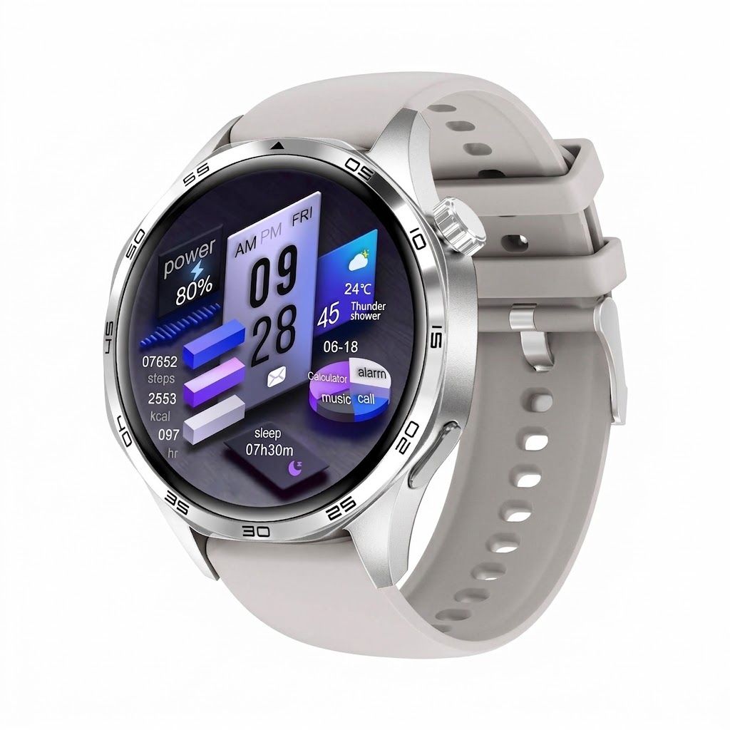 GT5 PRO Smart Watch with Round Display, Bluetooth Calling & Fitness Tracker