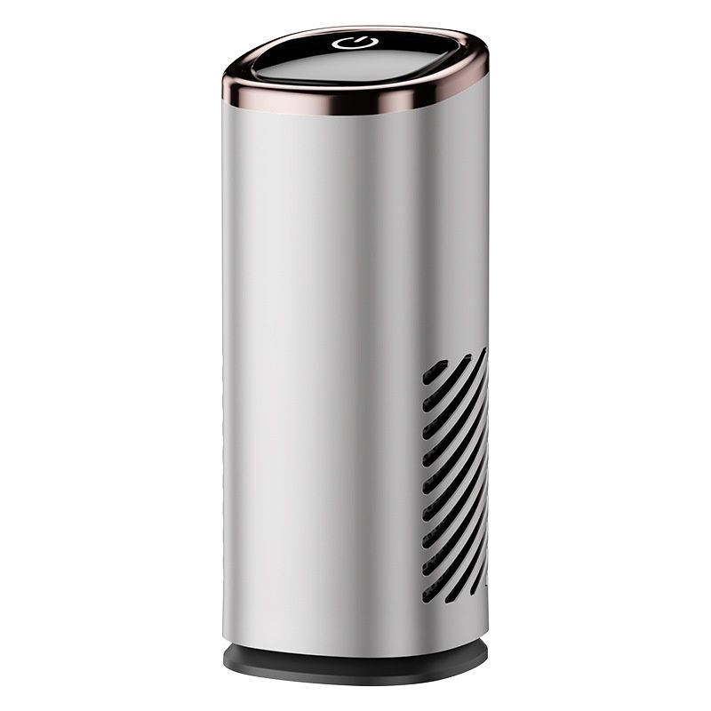 Premium Car Air Purifier with True HEPA Filter & Negative Ion Generator, Portable Auto Air Cleaner with Powerful Fan for Rapid Odor, Smoke, and Pollutant Removal, Fresh Air for Vehicles, White