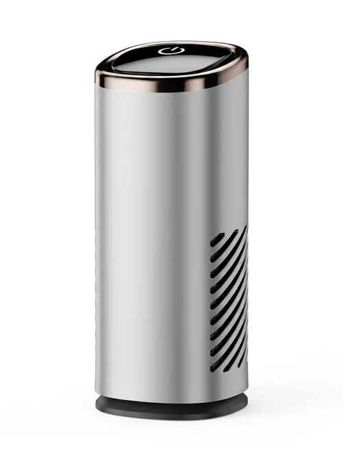 Premium Car Air Purifier with True HEPA Filter & Negative Ion Generator, Portable Auto Air Cleaner with Powerful Fan for Rapid Odor, Smoke, and Pollutant Removal, Fresh Air for Vehicles, White