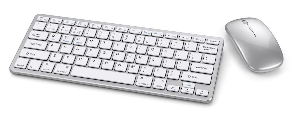 Ensemble clavier et souris sans fil Bluetooth 5.0 et 2,4 GHz multi-appareils