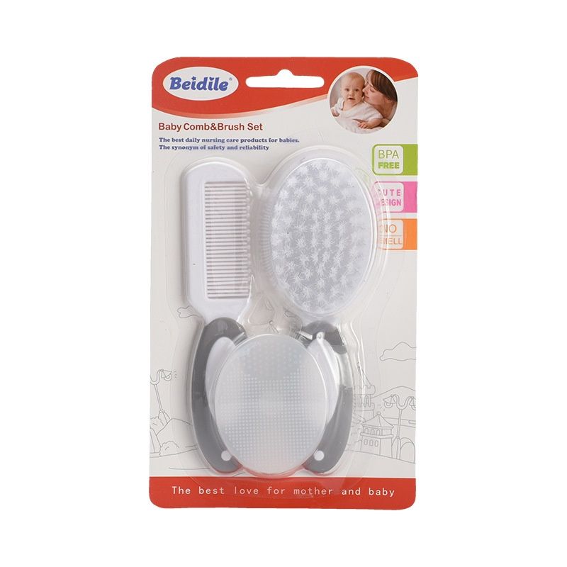 Gentle Baby Hair Brush & Comb Set for Newborns & Toddlers