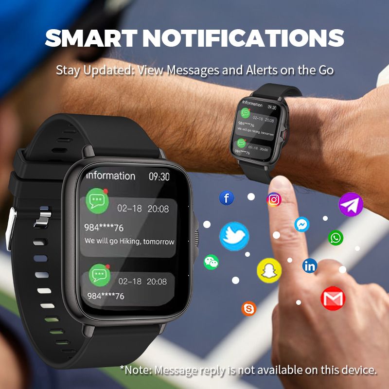 GT2 Smart Watch - Stainless Steel Watch Band with Wireless Call, Fitness Tracker & Notifications CXI-00004