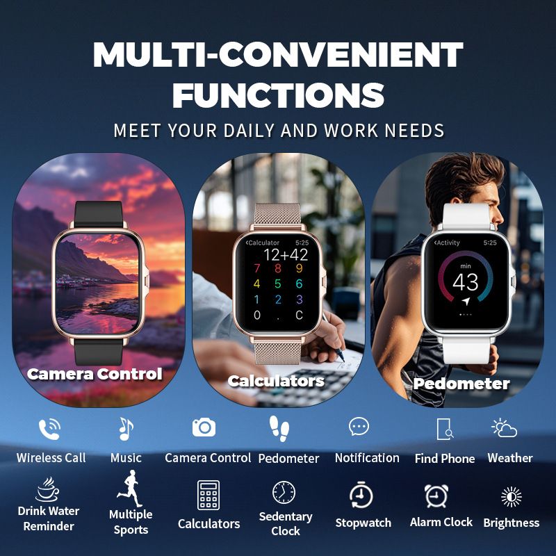 GT2 Smart Watch - Stainless Steel Watch Band with Wireless Call, Fitness Tracker & Notifications CXI-00004