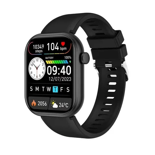 CT2 Fashion Sports Smartwatch met HD-scherm en gezondheidsmonitor - Siliconen horlogeband