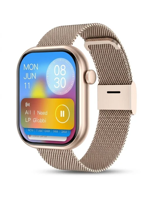 G26 Fashion Sports Smart Watch with HD Screen & Health Monitor - Stainless Steel + Silicone Watch Band Set