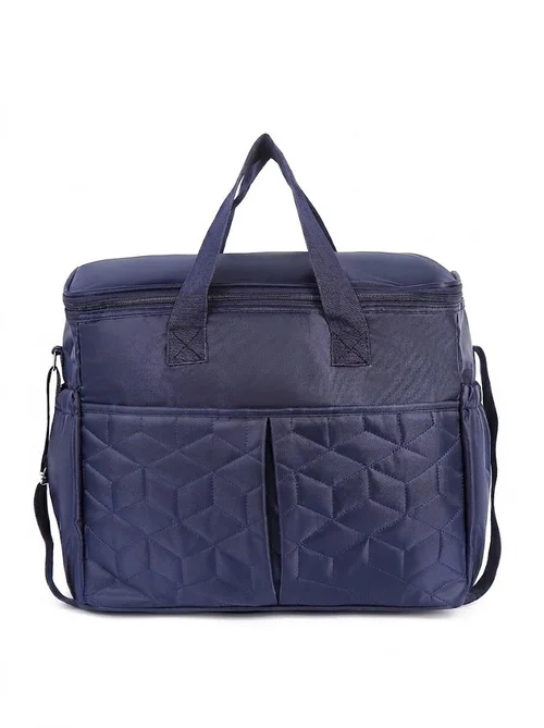 Set borsa fasciatoio trapuntata, borsa da viaggio multi-scomparto con fasciatoio coordinato, portabiberon e astuccio per accessori.