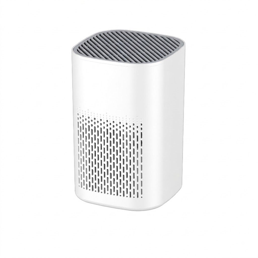 Compact HEPA Air Purifier with Activated Carbon Filter, Aromatherapy Diffuser, Blue Light, 360° Air Supply, USB-C Quiet Air Cleaner for Bedroom & Office