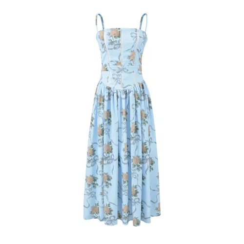 Lace Trim Midi Dress - Elegant & Versatile KUN-00121
