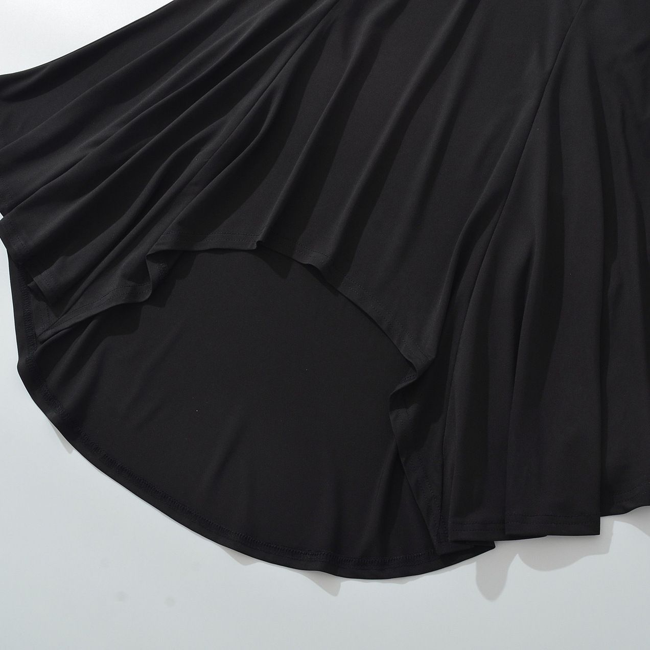 Women's Solid Low Waist Ruched Irregular Skirt KUN-00020
