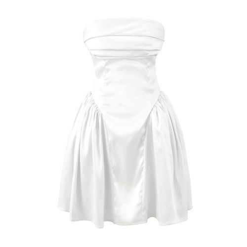 Strapless Mesh Mini Dress - Elegant Versatile KUN-00020
