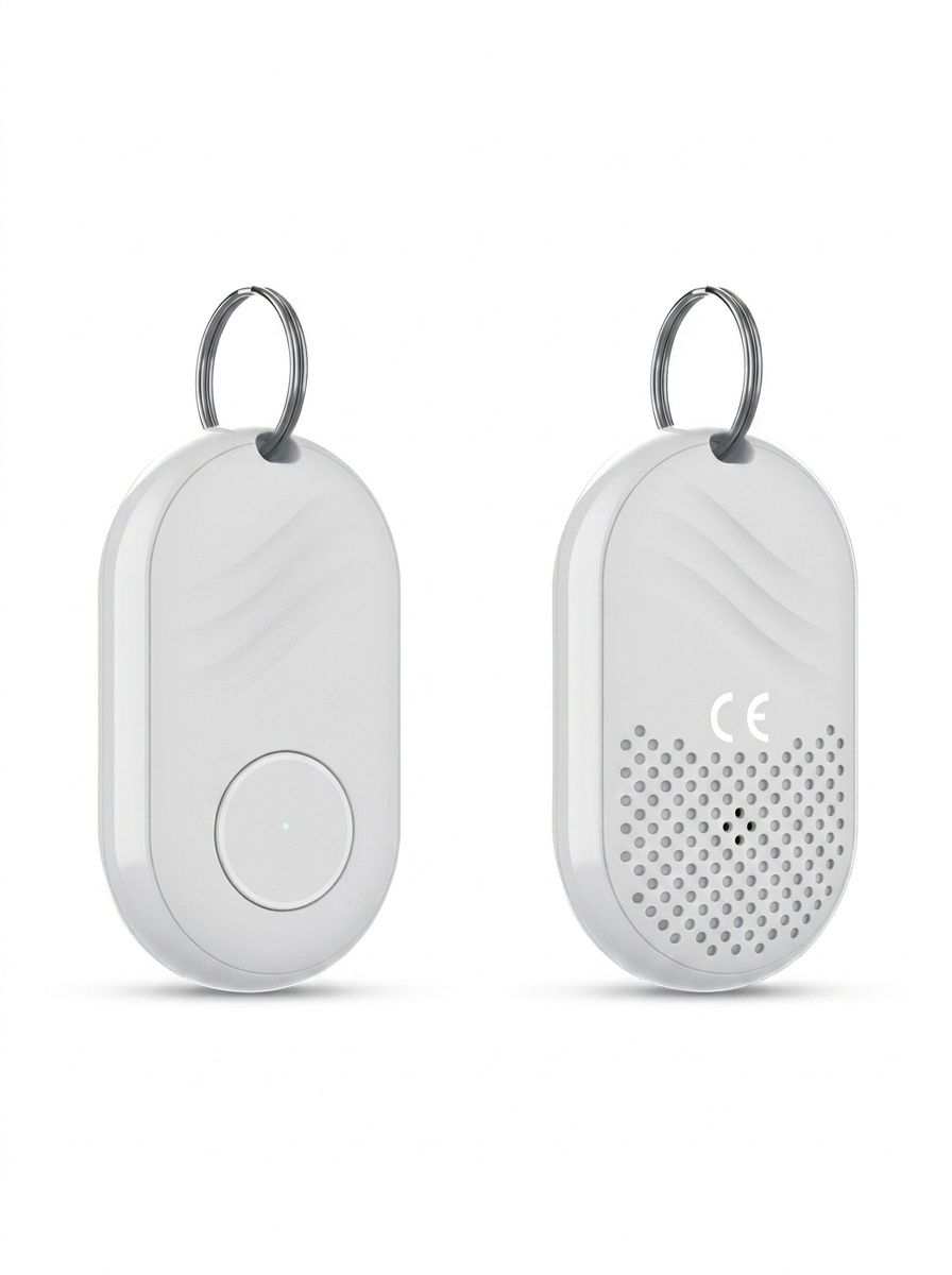 Repellente per insetti portatile a ultrasuoni con intelligenza artificiale e ricarica tramite USB Type-C, bianco/nero