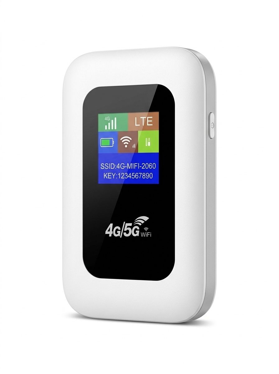 MF800B Portable 4G LTE Mobile WiFi Hotspot Router, 150Mbps High Speed with LCD Color Display, 2100mAh Battery, SIM Card Slot for 10 Devices