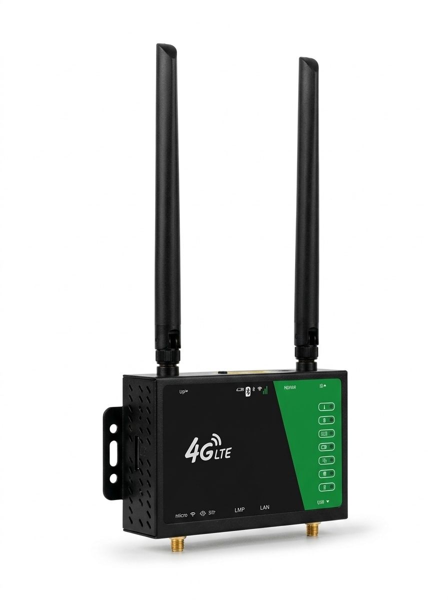 210B-E 4G LTE Industrial Wireless WiFi Router, 300Mbps High Speed with Dual Detachable Antennas, SIM Card Slot, Connects up to 32 Devices