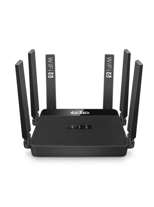 WR950-E 4G LTE WiFi 6 Wireless CPE Router, High-Gain Antennas, SIM Card Slot with Backup Battery Support, Connects up to 32 Devices