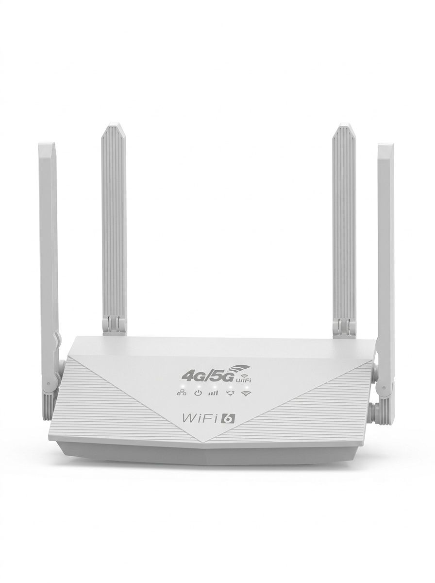 WR900-E 4G LTE WiFi 6 Wireless Router with 5000mAh Battery, 4 High-Gain Antennas, WPA3 Security, Supports up to 64 Devices