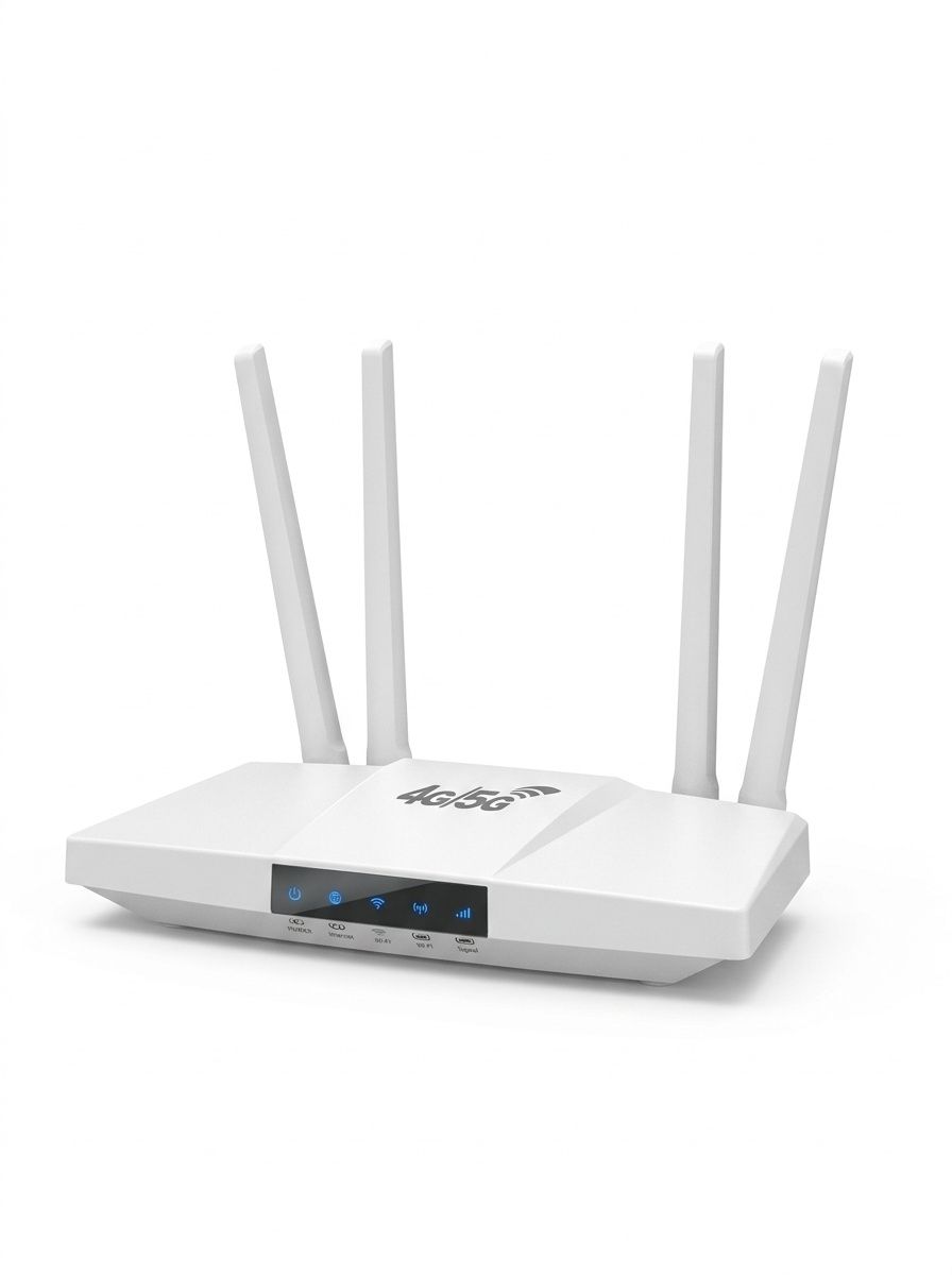 MC118-E 4G LTE WiFi 6 Dual-Function Router with 4000mAh Battery, 300Mbps Speed, External Antennas & SIM Card Slot for Portable and Desktop Use