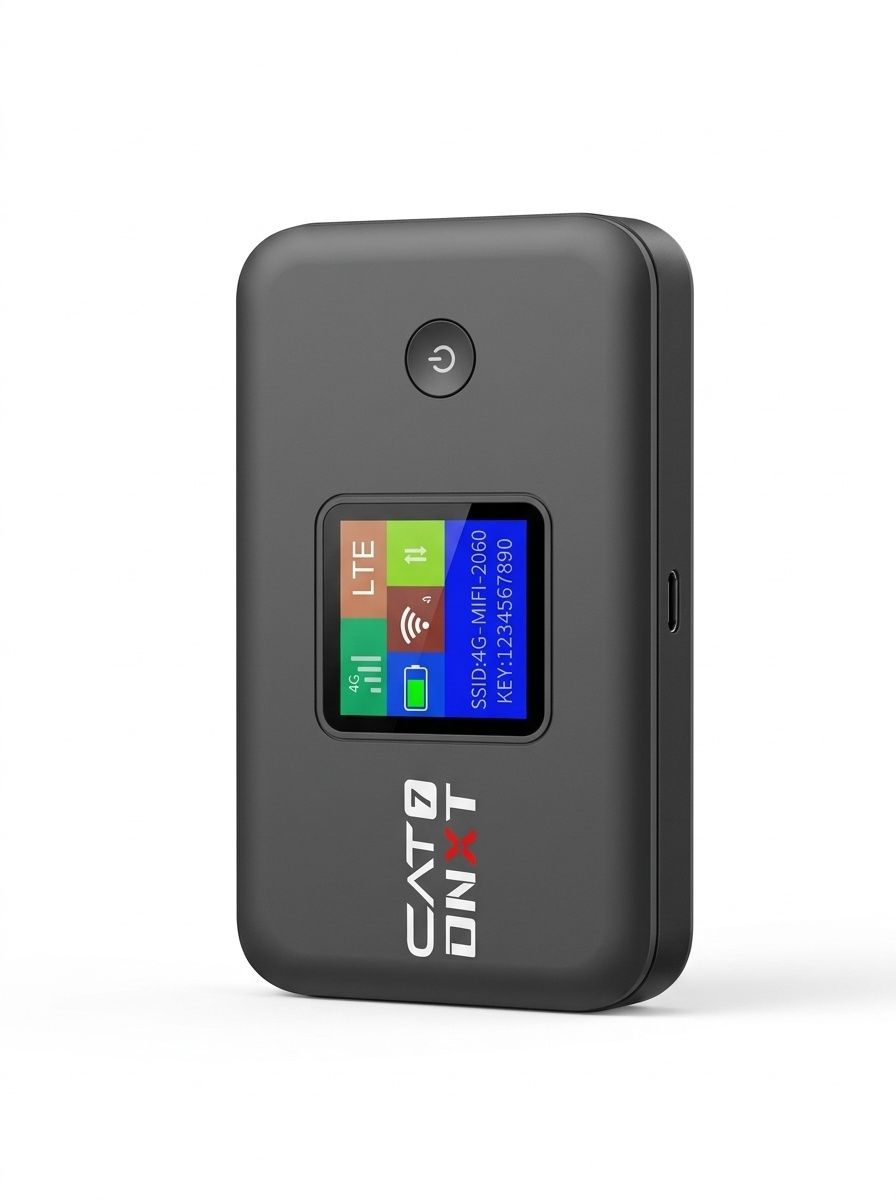 M60 Cat7 Portable 4G LTE Mobile WiFi Hotspot Router, 300Mbps High Speed, 3000mAh Battery, Unlocked Pocket Travel MiFi with SIM Card Slot
