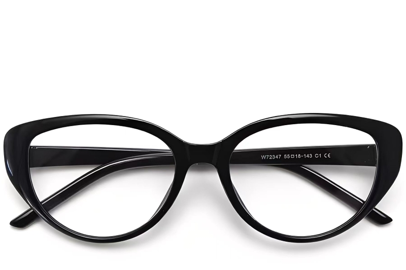 Oval Black TR90 Glasses #BS0423-0006