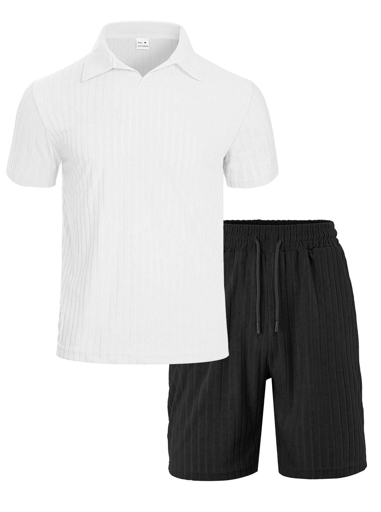 Men's Terry Cloth Tracksuit Set - Breathable Summer Sportswear NDF-00012