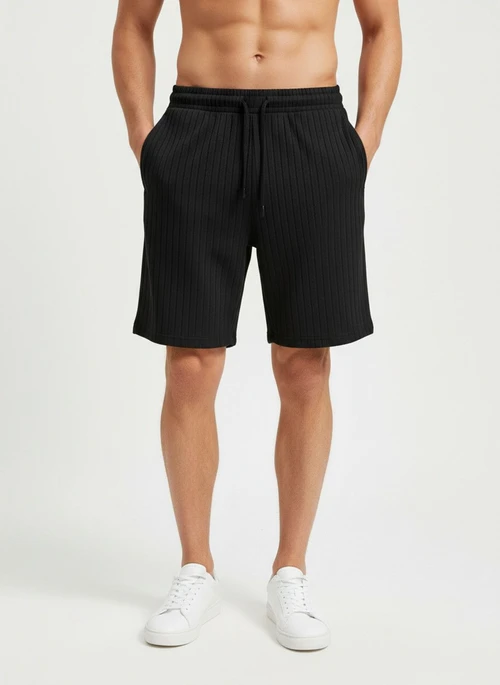 Men's Striped Drawstring Athletic Shorts Multi-Pocket NDF-00001