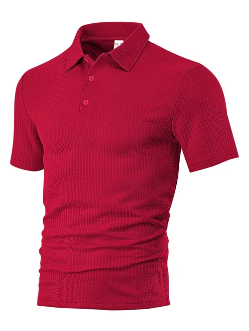 Polo jacquard di alta qualità - Vestibilità comoda, estiva, da uomo NDF-00006