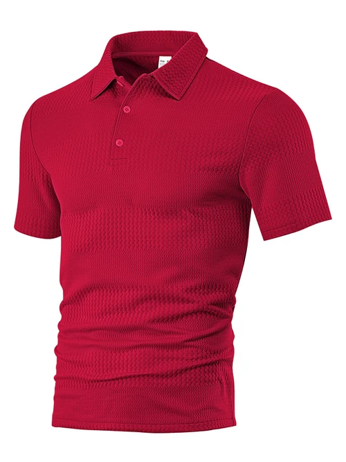 Premium Jacquard Polo Shirt - Relaxed Fit Summer Men's NDF-00006