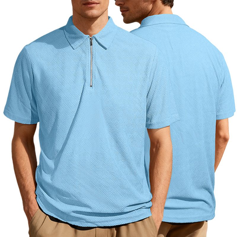 Polo a maniche corte in spugna con cerniera NDF-00008