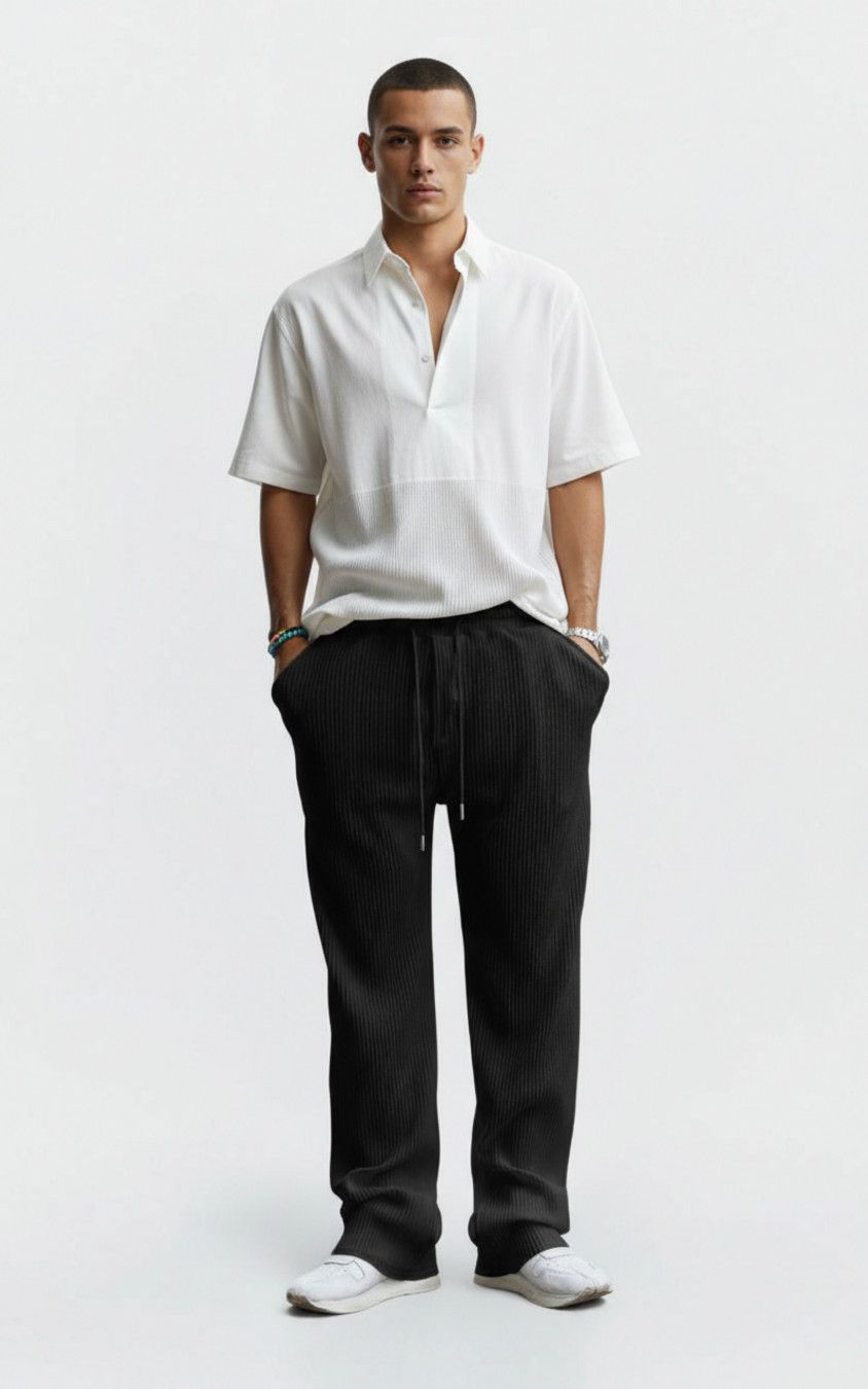 Men's Striped Wide Leg Lounge Pants Fashion Casual Trousers NDF-00002