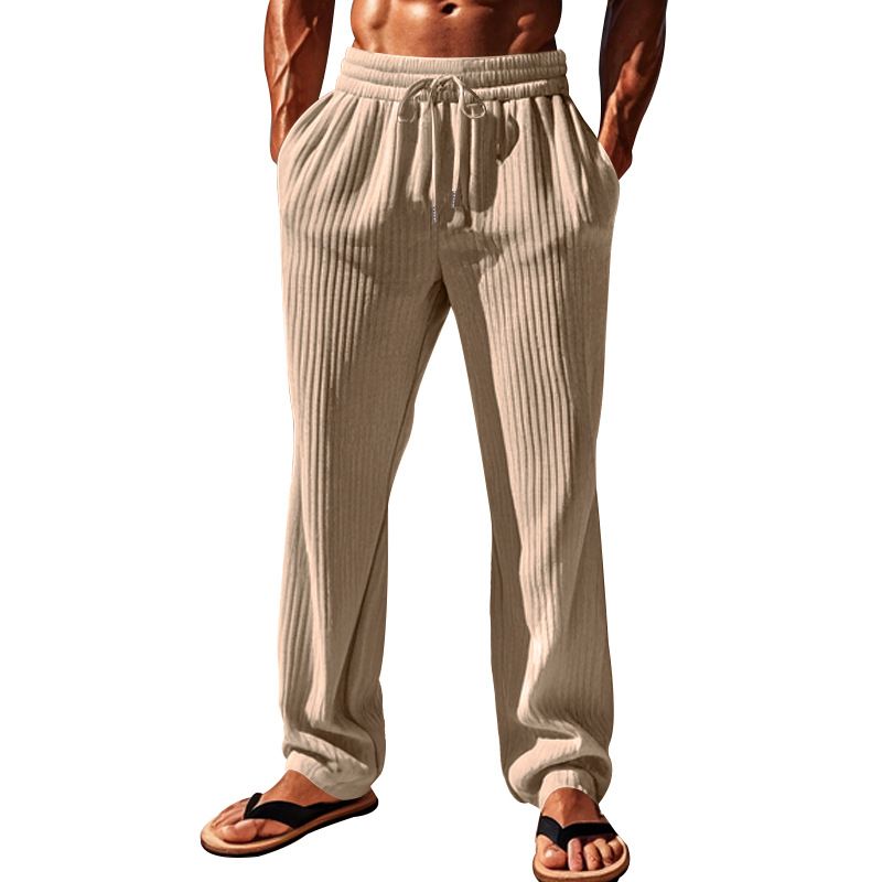 Men's Striped Wide Leg Lounge Pants Fashion Casual Trousers NDF-00002