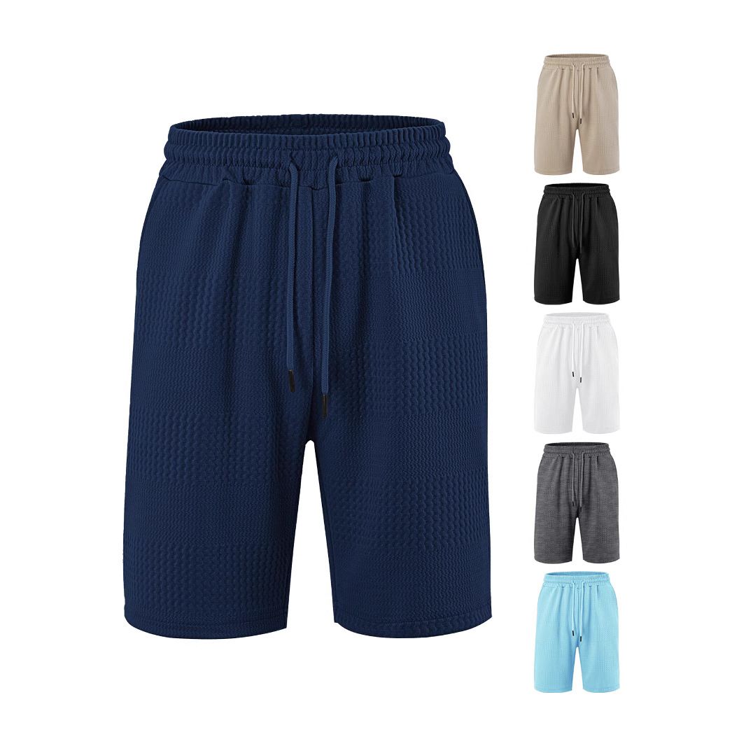 Bañador de playa informal de jacquard a rayas para hombre NDF-00003