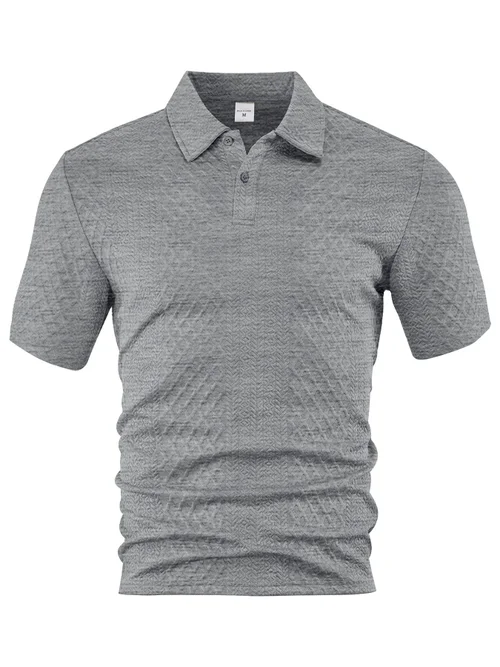 Polo da uomo estiva leggera in jacquard traspirante NDF-00009